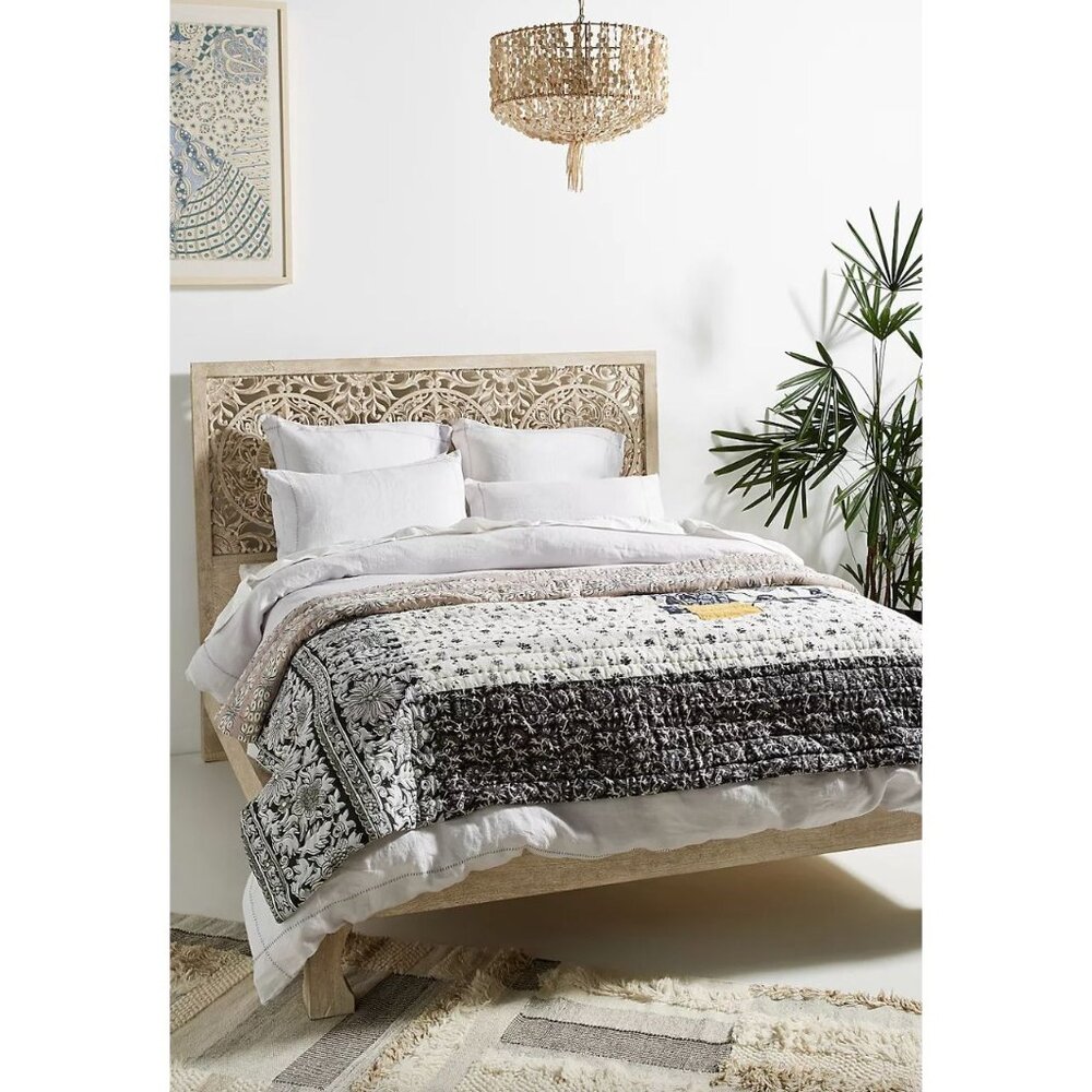 Anthropologie  Marina (Marvele) Patchwork Bed Blanket Quilt